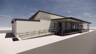 Roy Dore Reserve approved tennis pavilion artists impression second angle