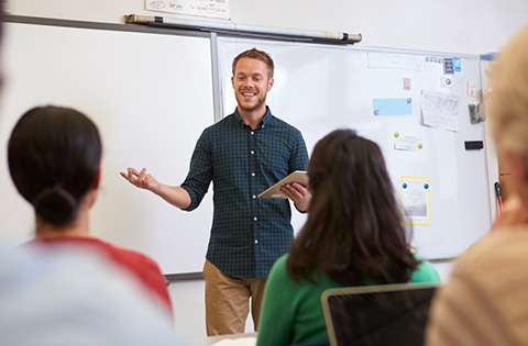 a teacher and students