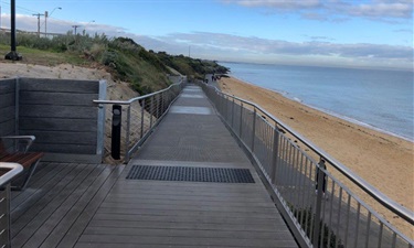 New accessible pedestrian ramp to foreshore.