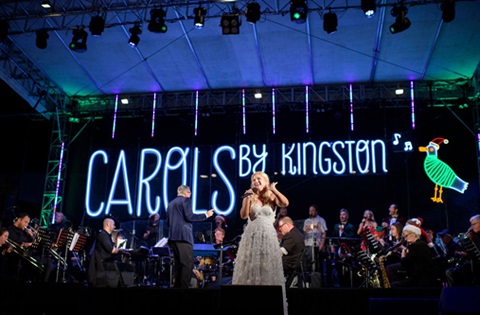 A singer at carols.