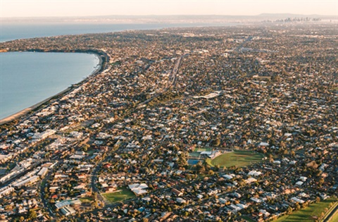 An aerial view of Kingston.