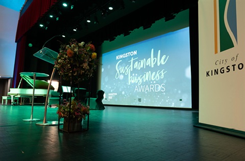 The stage at the 2023 Sustainable Business Awards