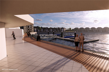 Artist Impression of Patterson Lakes Inner Harbour Marina Boardwalk