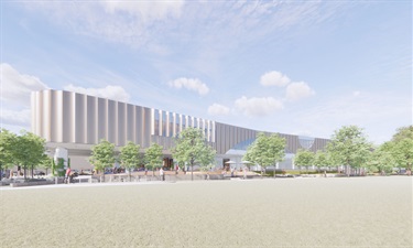 Artist renders of the New Aquatic and Leisure Centre